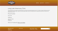 Desktop Screenshot of longlakeveterinaryclinic.com